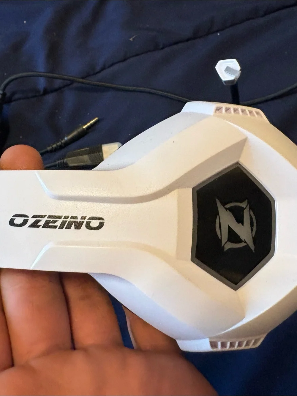 White Over-Ear Gaming Headset with Mic